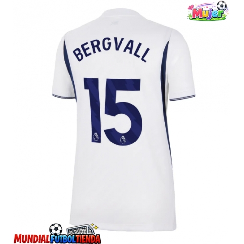 Camiseta Tottenham Hotspur Lucas Bergvall #15 Primera Equipación Replica 2026-27 para mujer mangas cortas